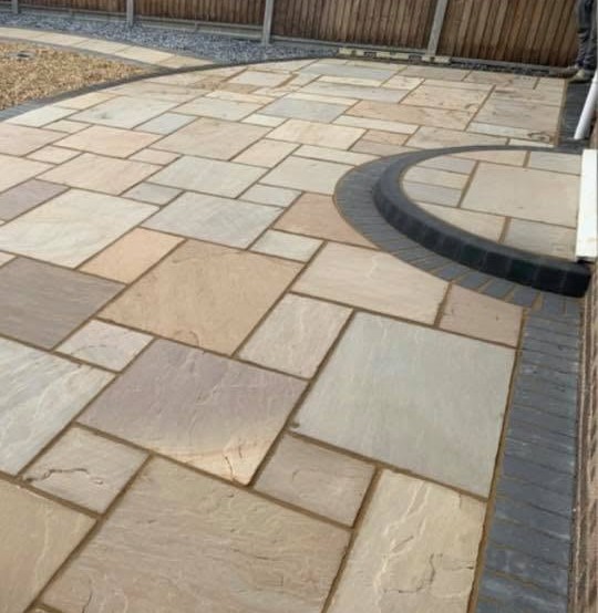 Garden landscaping project in progress, Altrincham