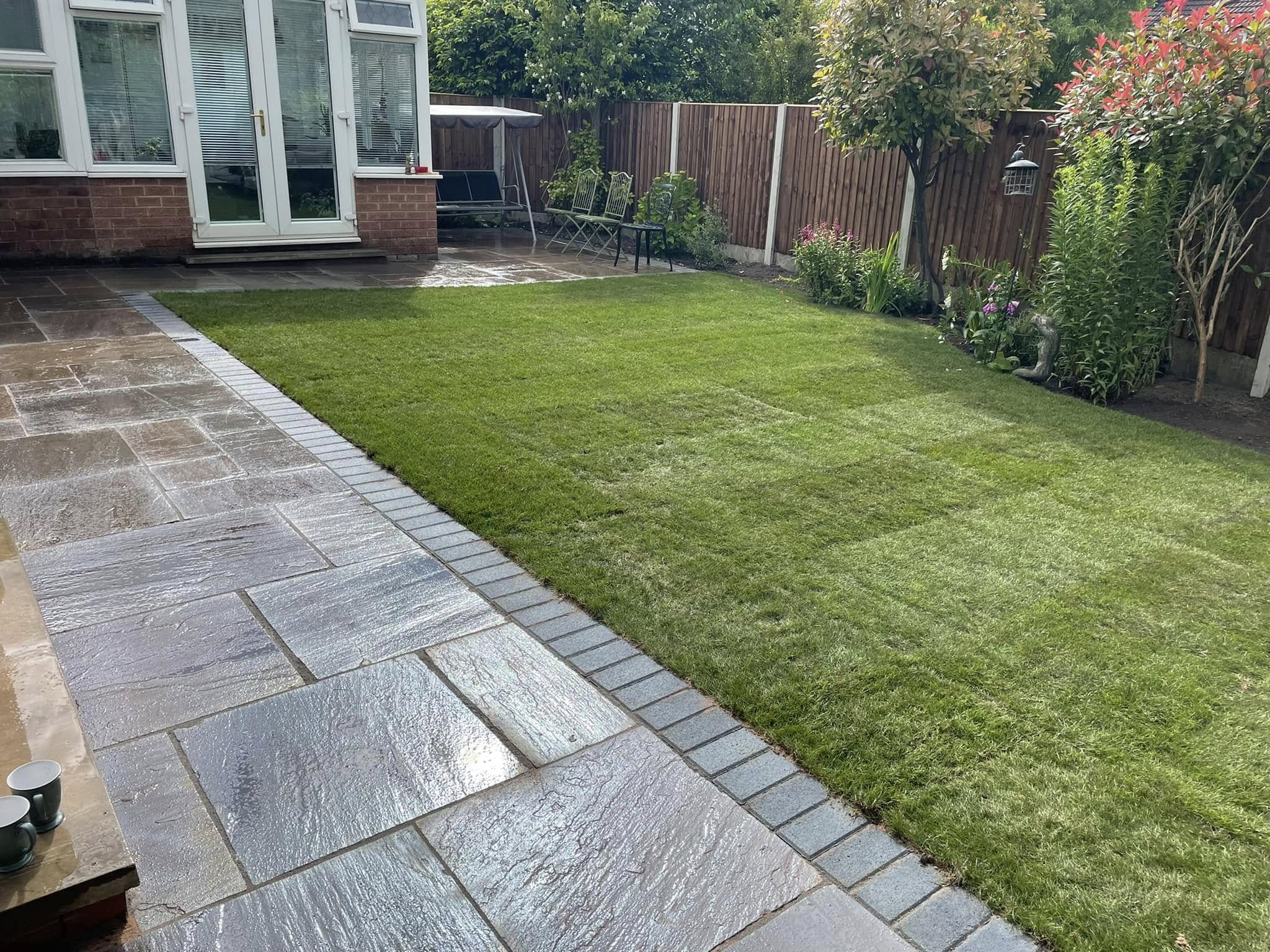 Artificial grass Altrincham - real turf laying project